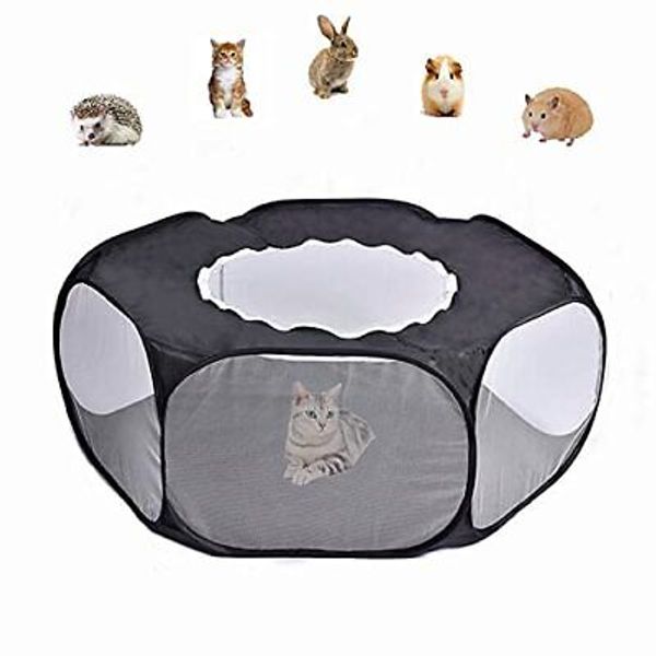 Small Animals Cage Tent Pet Playpen with Top Opening Foldable Yark Fence