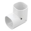 Inaba Denko SC-140-W Cosmetic Pipe Cover Slim Corner Elevation 90° Elevation 90° Bend, White