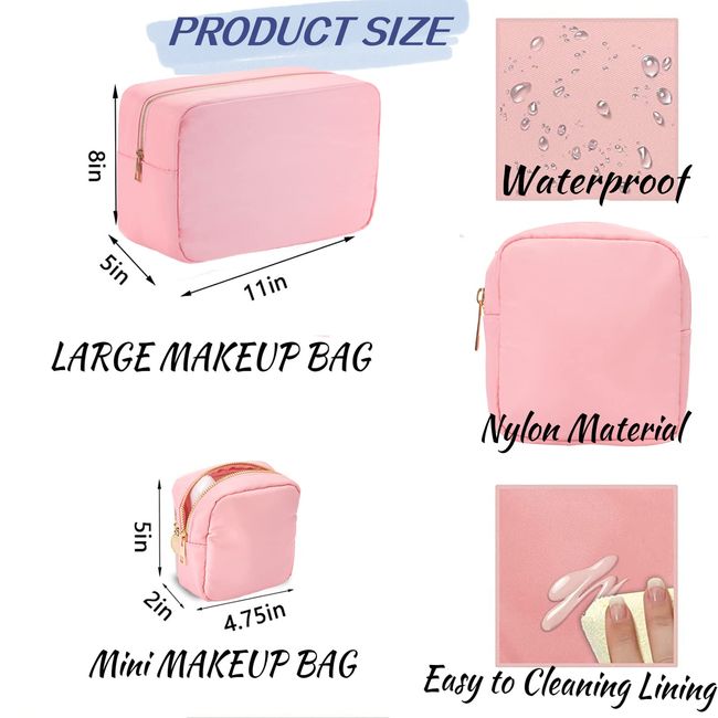 Makeup Bag Cosmetic Bag for Women Cosmetic Travel Makeup Bag Large Travel Toiletry  Bag for Girls Make Up Bag Brush Bags Reusable Toiletry Bag Christmas Gift 