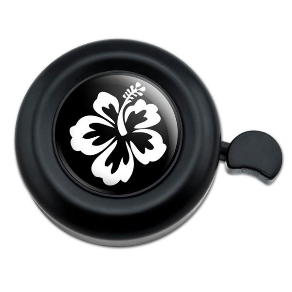 GRAPHICS & MORE Hibiscus Black Bicycle Handlebar Bike Bell