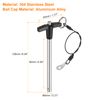 sourcing map 2Pcs T Handle Lock Pins, 8mm x 90mm Usage Length Stainless Steel Push-Button Quick Release Pin