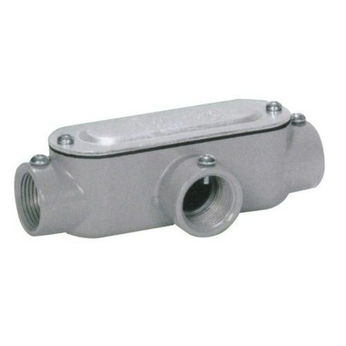 Morris 14260 Combination Conduit Body, Aluminum, Type T, Threaded, Set Screw with Cover and Gasket, 1" Thread Size, 5-Pack
