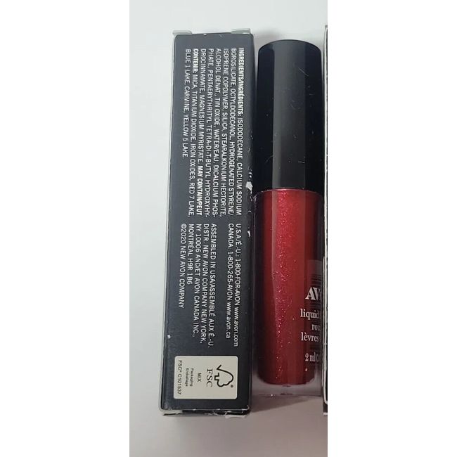 Avon Glimmer Kiss Liquid Lipstick Ruby New in Box