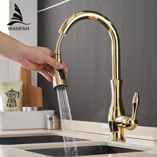 XOXO Kitchen Faucets chrome Single Handle Pull Out Kitchen Tap Single Hole  Handle Swivel 360 Degree Water Mixer Tap Mixer Tap