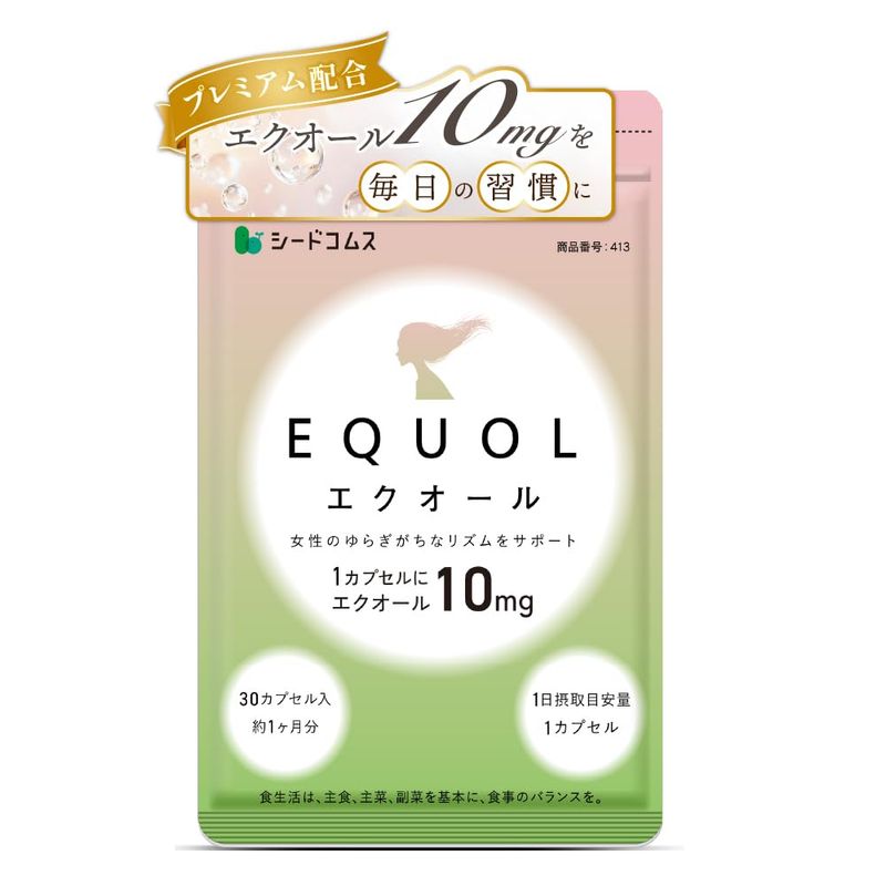 Seed Coms [Equol 1 Capsule, 10 mg] Women's Fluctuation Support, 30 Day ...