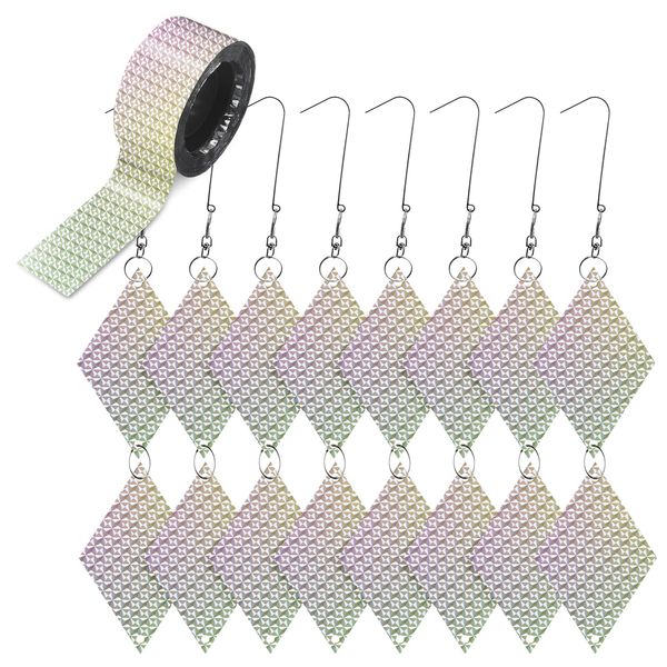 Bird Repellent Goods: Pigeon Repellent, Crow Protection, Swallow Repellent, Pigeon, Light and Easy to Install, Bird Repellent, Bird Repellent, Double Sided Reflective Hologram Tape (Set of 2)