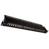 BIGtec Patch Panel 24 Port CAT6a 19 Inch Black Patch Panel Shielded 24x RJ45 Connection 19 Inch Rack Installation Server Mount Network Cabinet