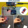 DAOKAI 5PCS High Sensitivity Microphone Sensor Module Two Channels Sound Detection Control Switch Module PIC AVR(Red) DC5V for Arduino, ​with Wire