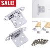 20 Pairs Kitchen Cabinet Hinges Self Closing Face Mount Cupboard Door Hinges 