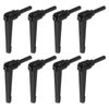 sourcing map 8pcs Adjustable Clamping Lever Handles M6 x 20mm Male Thread Bolt Knobs Rotating Screw Locking Quick Release Ratchet Push Button Handle, Black
