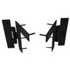 Wrought Iron Cabinet Hinges - Black - Left and Right - Colonial Style
