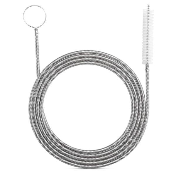 LiteTour Extra-Thick Flexible Feeding Tube and Drain Cleaning Brush: Stronger Spring Version for Enhanced Precision and Durability