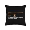 Dog German Shorthaired Pointer Grandma Definition Throw Pillow