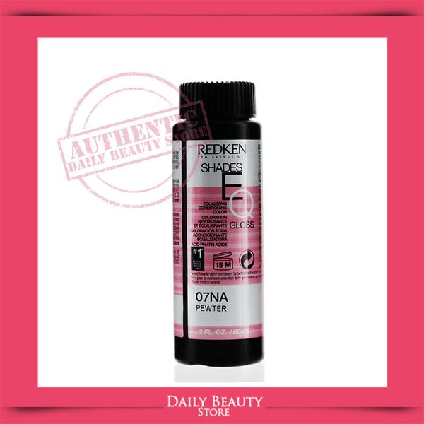 Redken Shades EQ Gloss Demi-Permanent Color 2oz 07NA Pewter NEW FAST SHIP