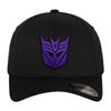 Transformers Officially Licensed Decepticon 3D Patch Flexfit Baseball Cap (Black), Small/Medium