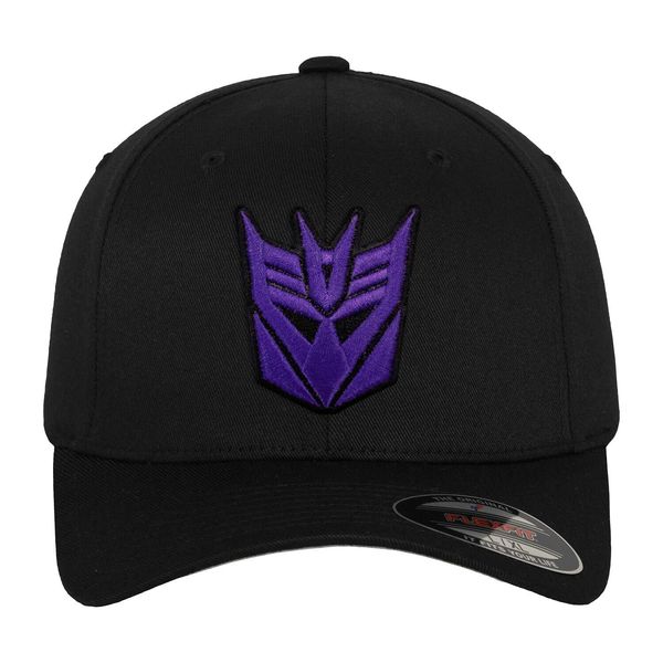 Transformers Officially Licensed Decepticon 3D Patch Flexfit Baseball Cap (Black), Small/Medium