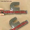 BRAND NEW 2 PCS CHROME TURBO DIESEL BADGE EMBLEMS