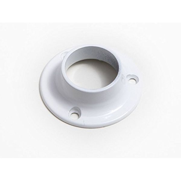 2 x Wardrobe Rail Rod Round Socket Brackets 25MM 1 INCH White