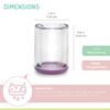 melii Double-Walled Bear Cup 2 Pack - Reusable Plastic Drinking Cup (Pink + Purple 2 Pack)