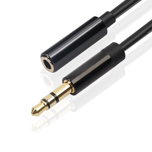 Earphone Extension Cord Headphone 3.5mm Extension Stereo Mini Plug Audio Cable Gold Plated Braided for Smartphones AUX Acoustics PS4 MP3 Speakers, TVs, Headsets and More 1M