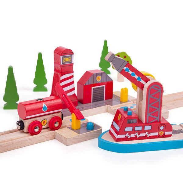 Bigjigs - Trein - Brandweerhaven