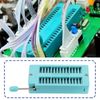 eMagTech 4pcs 28 Pin IC Test ZIF Socket 2.54mm Pitch DIP Board Socket Integrated Circuit IC Socket for Microcontroller Chip Breadboard Program IC's