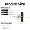 KOMOTIA 10 Pack Cabinet knurled Knobs Matte Black and Brushed Gold Kitchen Cabinet Knobs Aluminum and Zinc Alloy Drawer Pulls Solid Cabinet Hardware