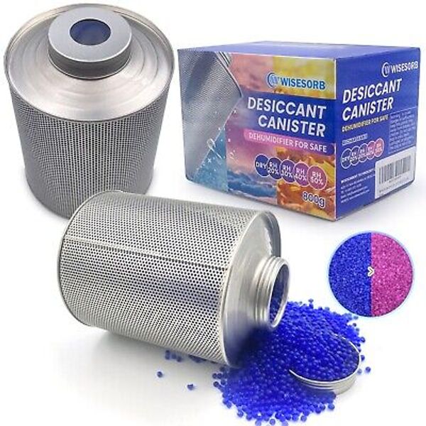 800 Grams Silica Gel Reusable Canister Desiccant, 1 Pack Gun Safe Dehumidifier