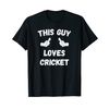 This Guy Loves Cricket T-Shirt, black, s