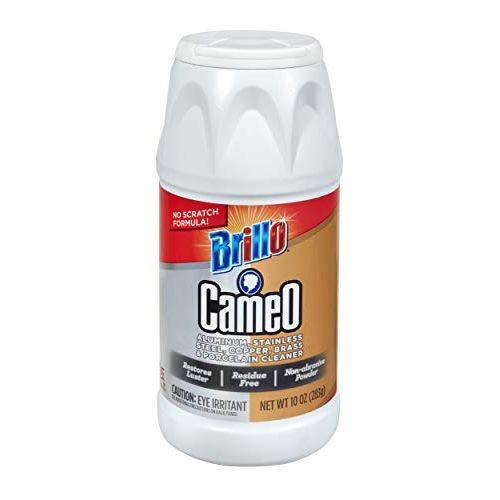 Brillo Cameo Cleaner, Perfect on Aluminum, Stainless Steel, Copper, Brass & Porcelain, No Scratch Formula 10 Ounce (Pack of 1)