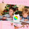 Coreprin Mini Portable Thermal Printer,Pocket Bluetooth Sticker Printer with 1 Waterproof Roll Paper,Cute Sticker Maker Machine for Study Notes, Pictures, DIY,Compatible iOS and Android