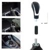 Lunsom Leather Gear Shift Knob R Shape Shift Knob Universal Auto Manual Car (Black)