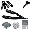 100 BLADES + Facón Professional Traditional Straight Edge Barber Razor - Salon Quality Cut Throat Shavette