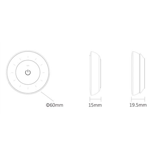 Miboxer K3S Rotating Wheel Remote 2.4G, Color Temperature and Brightness Adjustable (White)