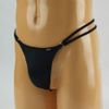 Men's 2-Way Stretch Side Double String G-Strings Black