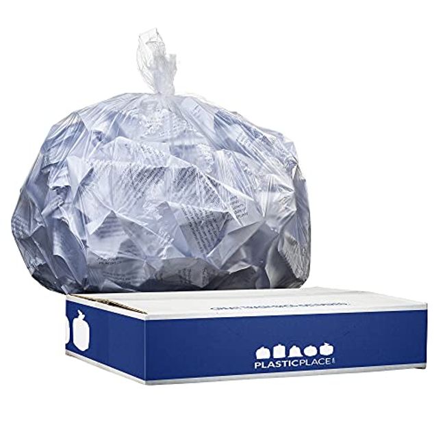 Plasticplace 6 Gallon High Density Trash Bags, 2000 Count, Clear