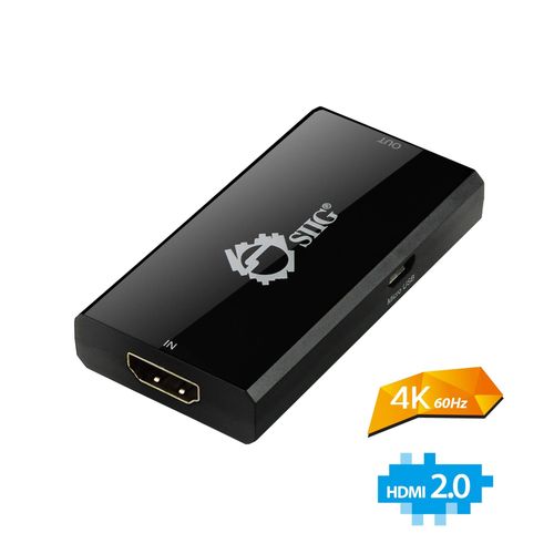 SIIG HDMI 2.0 Repeater HDMI, Black (CE-H22J14-S1)