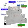Electromagnetic Relay 60V DC/AC SPDT Converting 110V Through Socket 6A with LED Indicator, Socket Base, DIN Rail, Ultra Thin 6.2mm, UL/CE/VDE Certification