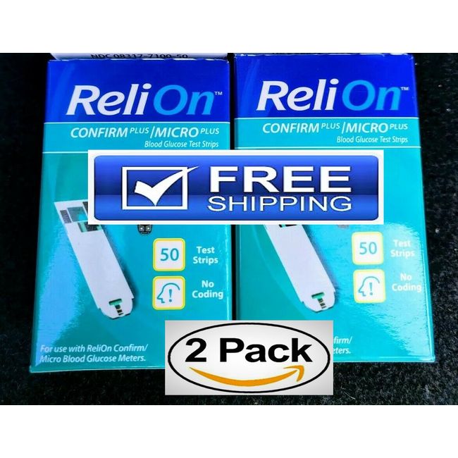 100 COUNT Relion Confirm Micro Test Strips FREE SHIPPING!!! Exp.APR/30/2024