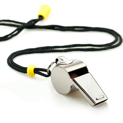 Hipat Whistle, 6 Pack Stainless Steel Sports Whistles with Lanyard, Loud Crisp Sound Whistles Bulk Great for Coaches, Referees, and Officials (A:Silver)