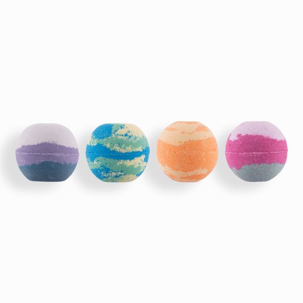 Kundal Bubble &amp; Sparkling Bath Bomb Bath Salt 200g 4-piece Set Space