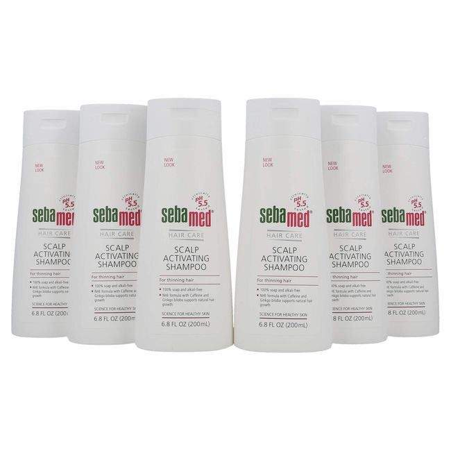 Sebamed Anti Hair Loss Scalp Activating Shampoo for Thinning Hair Supports Natural Hair Growth Helps Fight Hair Loss Dermatologist Recommended 6.8 Fluid Ounces (200 Milliliters) Pack of 6