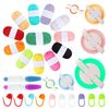 Pompom Maker Kit 6 Pom, 12 Pcs Handmade Pom Pom Tool Set, 2 Threadcutter Scissors, 10 Stitch Markers