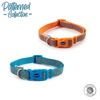 Ancol Patterned Collection Reflective Bone Collar, Orange, size 2-5 to fit neck circumference 30-50 cm