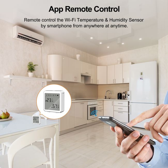 Tuya Zigbee Temperature and Humidity Sensor with LCD Screen Display Works  With  Google Home Assistant,Security & Sensor