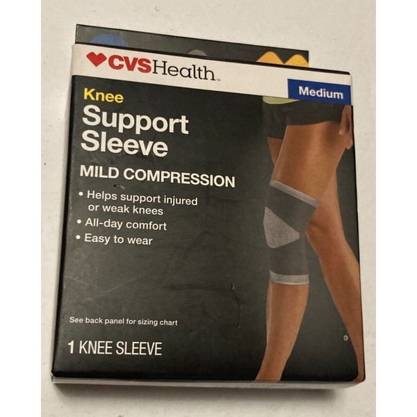 CVS Health Knee Support Sleeve Mild Compression Medium (M) Gray