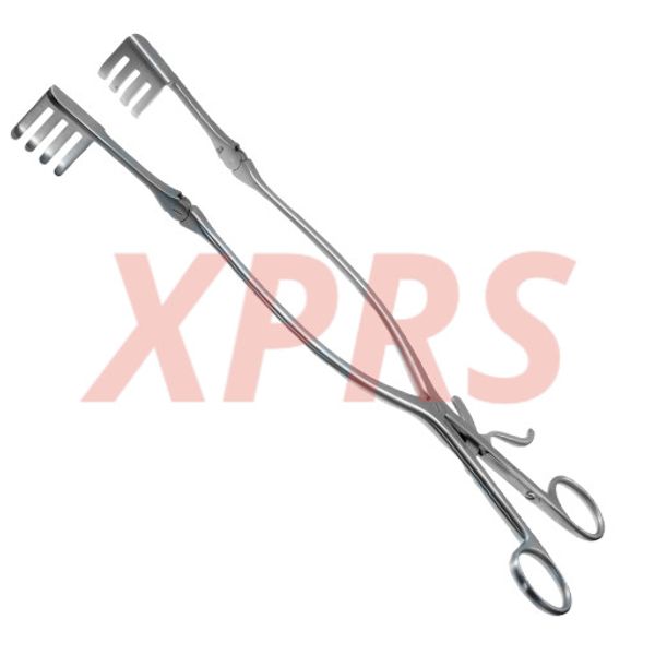Beckman-Adson Retractor, 12.5”,Sharp 4x4 Teeth, 1" x 1" Deep, Premium German St.