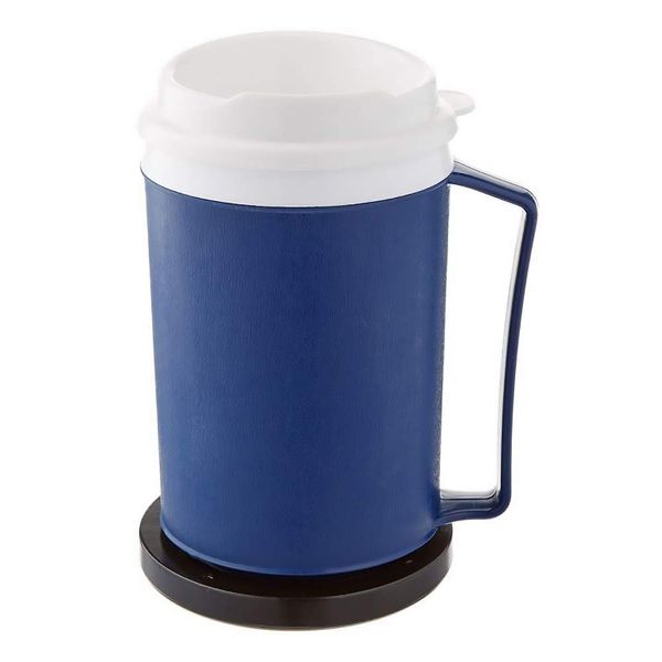 Sammons Preston Weighted Cup, 12 Oz. Weighted Mug with Lid & Internal Coaster with 8 oz. Additional Weight, Insulated Beverage Container with Secure Lid for Arthritis, Limited Grasp or Shaking Hands