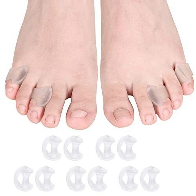 Pinky Toe Separator Gel Toe Spacers Straightener Hammer Toe Corrector for Fee...