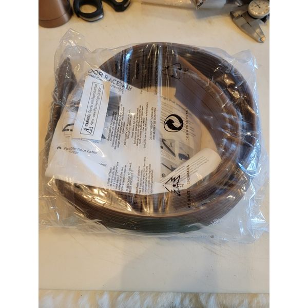Trademark 3 Channel Cable Protector 83-SCFC1005 4 ft. Floor Cable Cover  Brown.